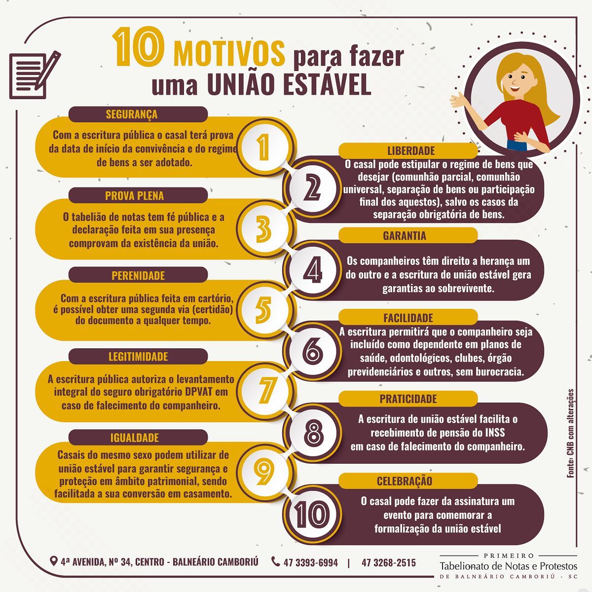 10 Motivos para fazer uma escritura de UNIÃO ESTÁVEL: ⁣ ⁣ - Tabelionato BC